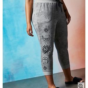 Torrid Lovesick Sun and Moon Grey Wash Joggers